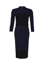 Navy Zip Up Midi Dress 39.99