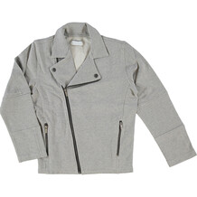 Grey Jersey Biker Jacket
