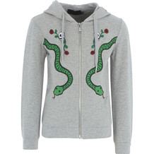 Grey Snakes Zip Up Hoodie