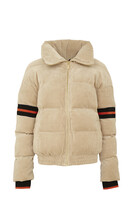 Cream Velvet Puffa Jacket