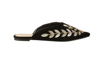 Black And Gold Mules