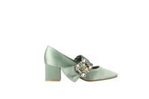 Satin Green Shoes