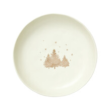 Celestial Cream Plate Central Gold Trees