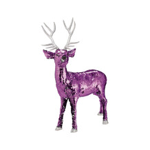 Contemporary Opulence Large Purple Sequin Reindeer