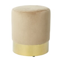 Pale Brown Pouf Stool