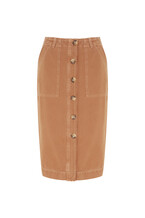 Brown Buttoned Skirt