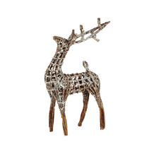 Silver Twig Reindeer With Glitter