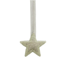 Silver White Bead Star Decoration