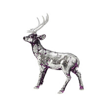 Contemporary Opulence Large Purple Sequin Reindeer