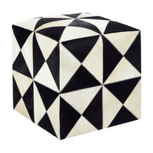 Black & White Patch Ottoman