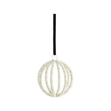 Silver Bead Cage Bauble Black String