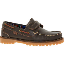 Brown Leather Velcro Strap Shoes
