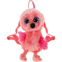 Pink Flamingo Plush Backpack