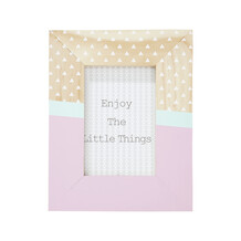 Fabyleus Pink Wood Stripe Photo Frame