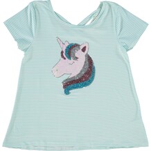Blue Striped Unicorn Top