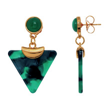 18K Gold Plated Triangle Earrings