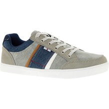 Grey & Blue Chambray Trainers