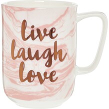 Pink Marbled Inspirational Mug