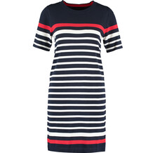Navy & White Striped Knitted Tunic Dress