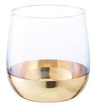 Glass Tumbler with Gold Base