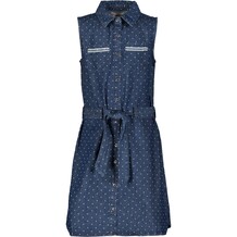 Blue Denim Sleeveless Shirt Dress