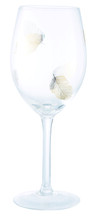 Gold Feather Wine Glass