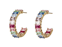 Multi Colour Hoop Earring