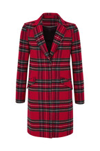 Red Tartan Crombie Coat