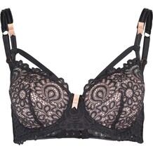 Grey & Pink Lace Bra