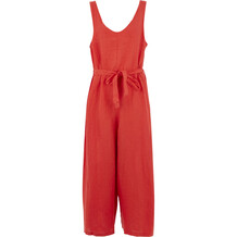 Scarlet Red Linen Jumpsuit
