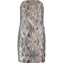 Silver & Gold Sequin Bandeau Dres