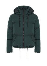 Dark Green Hooded Puffer Jacket