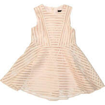 Nude & Pink Layered Mesh Dress