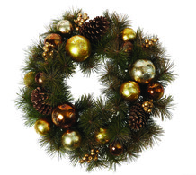 Gold Bauble Wreath