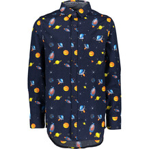 Blue Motif Planet Shirt