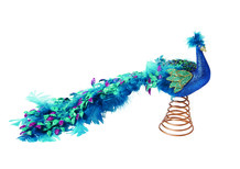 Blue Peacock Tree Topper