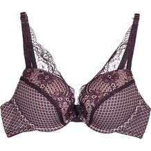 Plum Lace Plunge Bra