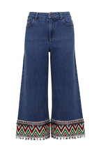 Cropped Blue Jean Pattern Rim