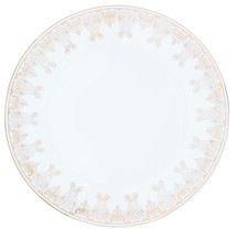 Gold White Patterned Plate
