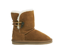 Tan Kids Ankle Boot with Fur Lining