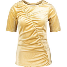 Golden Velour Draped Top
