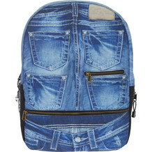 Blue Jeans Printed Backpack