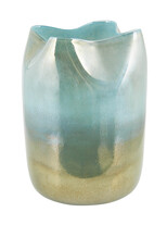 Crimped Glass Vase