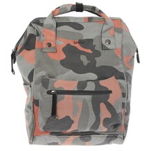 Grey & Pink Camo Print Backpack