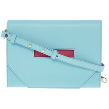 Light Blue Leather Madeleine Cross Body Bag