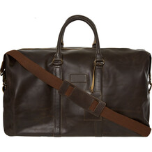 Dark Brown Leather Holdall