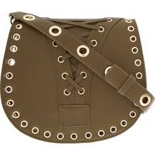 Khaki Green Eyelet Saddle Bag