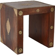 Wood and Gold Side Table