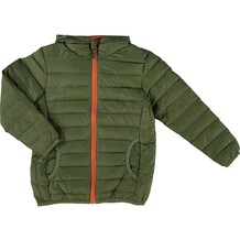 Olive Quilted Hooded Jacket