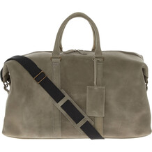 Hunter Grey Leather Holdall